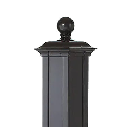 Whitehall Balmoral Mailbox, Side Plaques, & Post Kit, Black