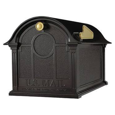 Whitehall Balmoral Mailbox, Side Plaques, & Post Kit, Black