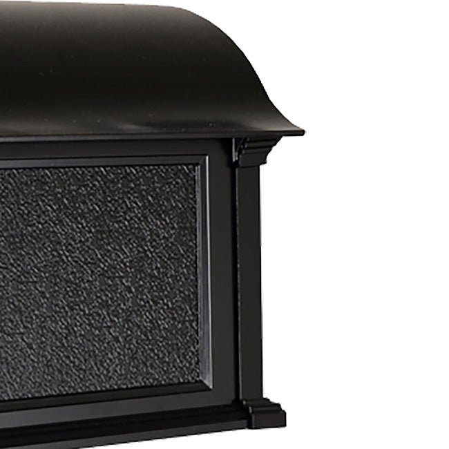 Whitehall Balmoral Mailbox, Side Plaques, & Post Kit, Black