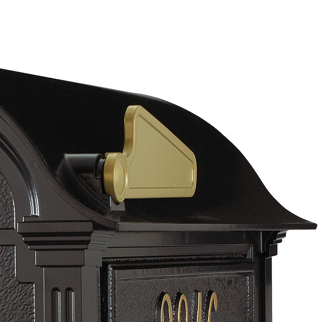 Whitehall Balmoral Mailbox w/Monogram & Side Plaques, Black