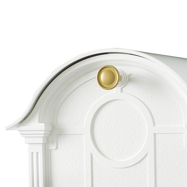 Whitehall Balmoral Mailbox, Side Plaques, & Post Kit, White