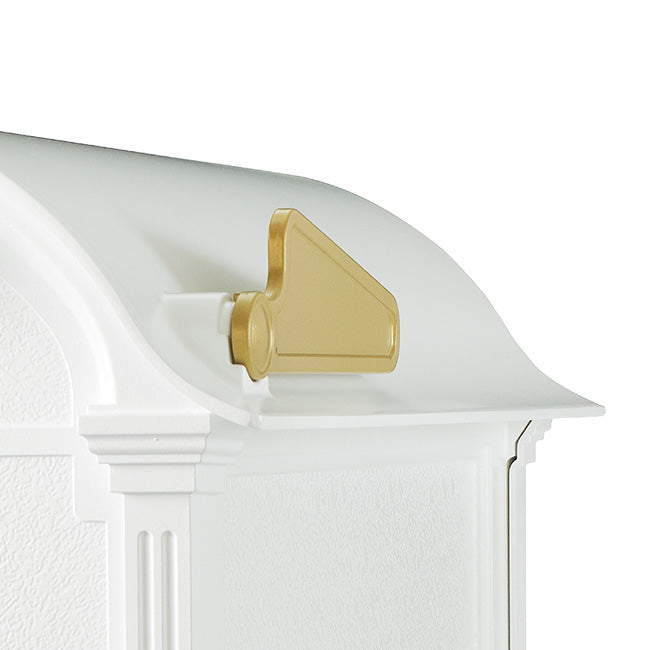 Whitehall Balmoral Mailbox, Side Plaques, & Post Kit, White