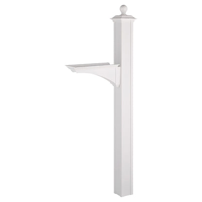 Whitehall Balmoral Mailbox, Side Plaques, & Post Kit, White