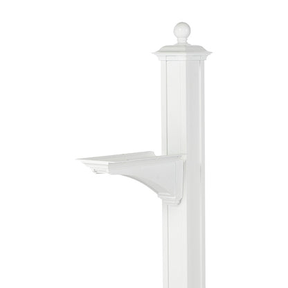 Whitehall Balmoral Mailbox, Side Plaques, & Post Kit, White