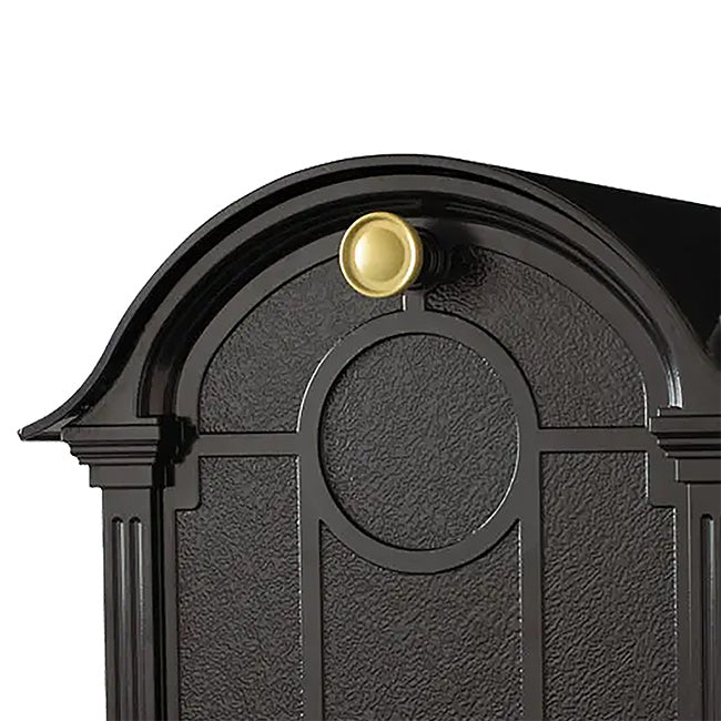 Whitehall Balmoral Mailbox w/Custom Side Plaques, Black