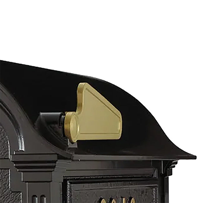 Whitehall Balmoral Mailbox w/Custom Side Plaques, Black