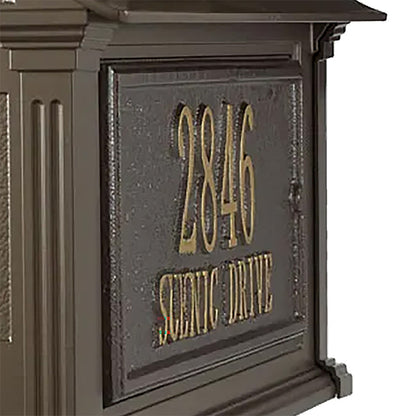 Whitehall Balmoral Mailbox w/Custom Side Plaques, Bronze