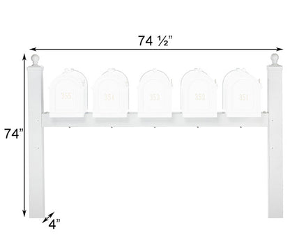 Whitehall Quint Personalized Mailboxes Package, White