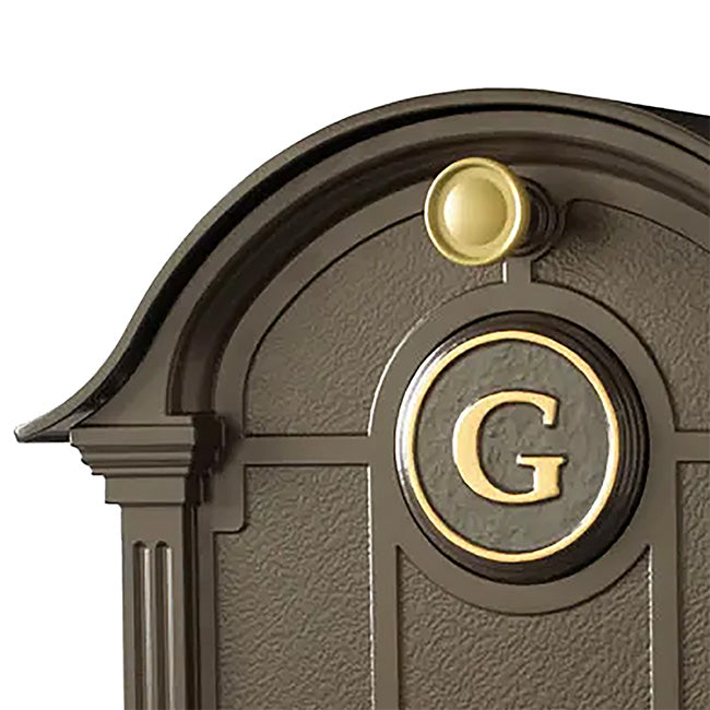 Whitehall Balmoral Mailbox with Monogram, French Bronze