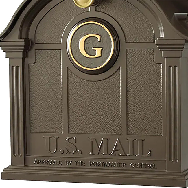 Whitehall Balmoral Mailbox with Monogram, French Bronze