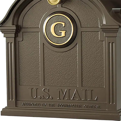 Whitehall Balmoral Mailbox with Monogram, French Bronze