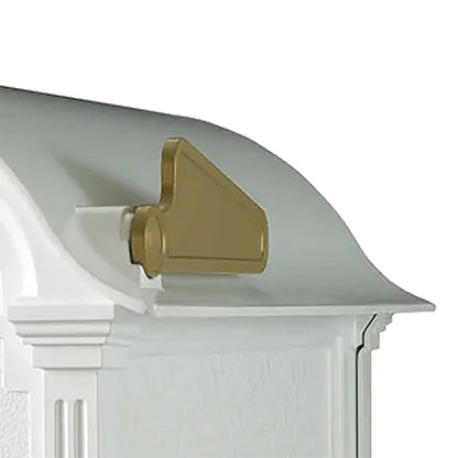 Whitehall Balmoral Mailbox with Monogram, White