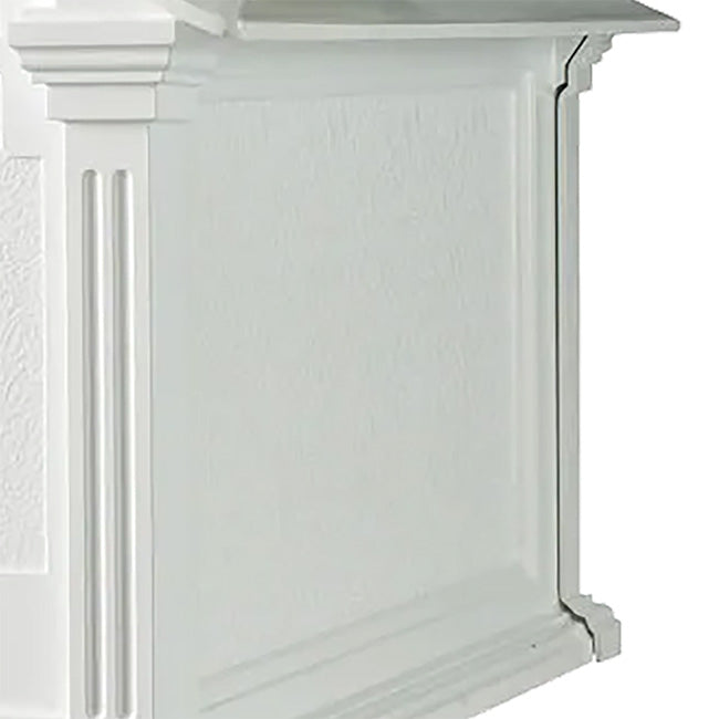Whitehall Balmoral Mailbox with Monogram, White