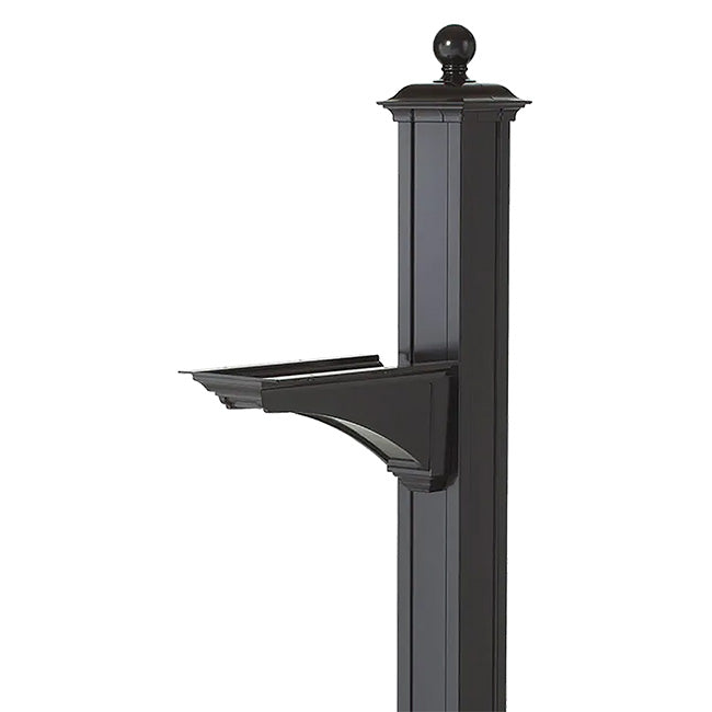 Whitehall Balmoral Mailbox with Monogram and Post, Black