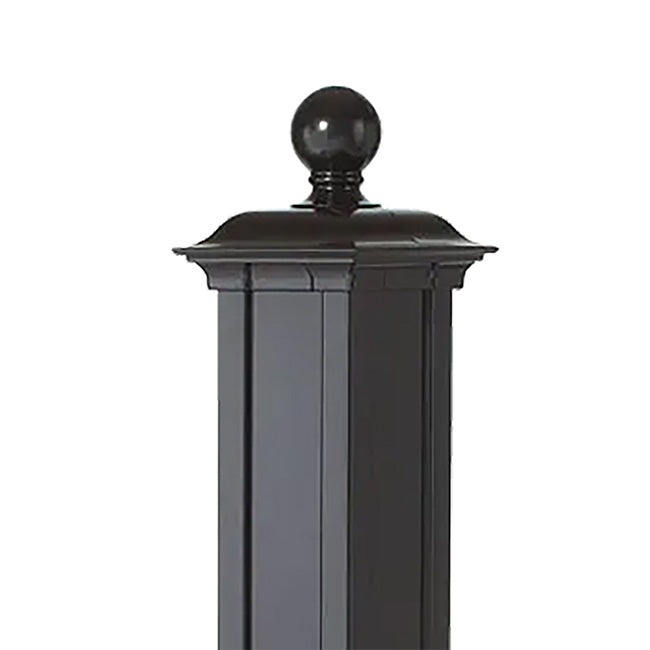Whitehall Balmoral Mailbox with Monogram and Post, Black