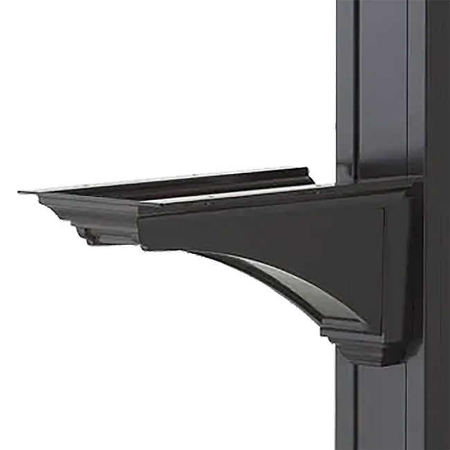 Whitehall Balmoral Mailbox with Monogram and Post, Black