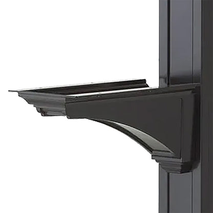 Whitehall Balmoral Mailbox with Monogram and Post, Black