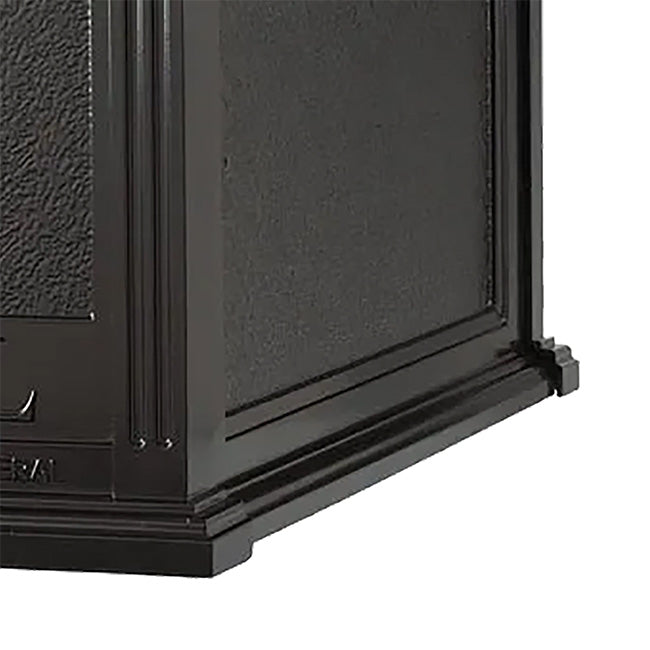 Whitehall Balmoral Mailbox with Monogram and Post, Black