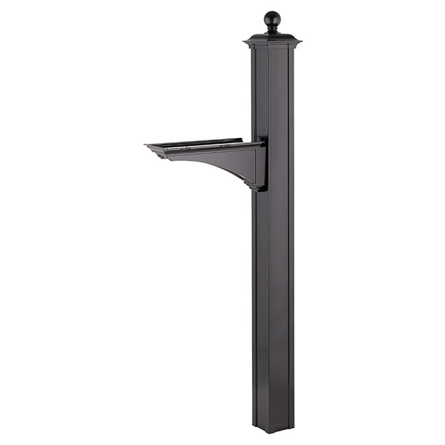 Whitehall Balmoral Mailbox with Monogram and Post, Black