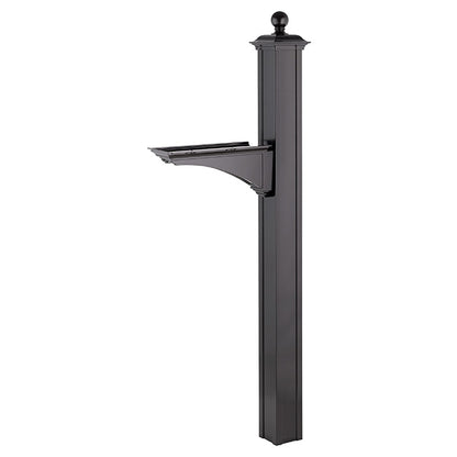 Whitehall Balmoral Mailbox with Monogram and Post, Black