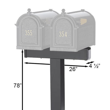 Whitehall Dual Personalized Mailboxes Package, Black