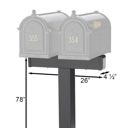 Whitehall Dual Personalized Mailboxes Package, Black