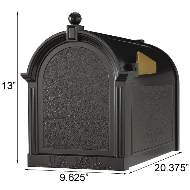 Whitehall Dual Personalized Mailboxes Package, Black