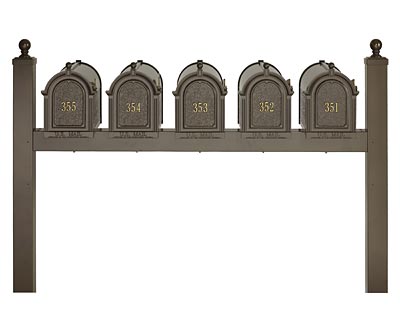 Whitehall Quint Personalized Mailboxes Package, Bronze