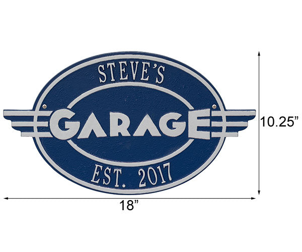 Whitehall Moderno Garage Wall Plaque, Standard, 2 Line