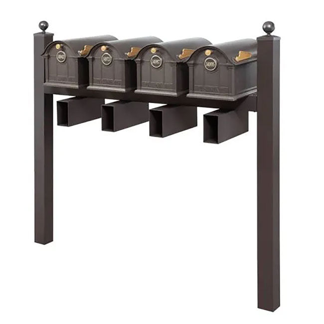 Whitehall Superior Custom Balmoral Mailbox Quad, Bronze/Gold