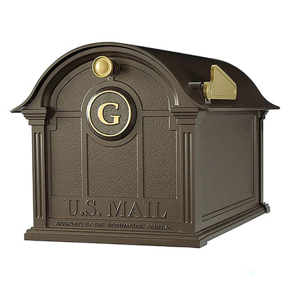 Whitehall Superior Custom Balmoral Mailbox Quad, Bronze/Gold