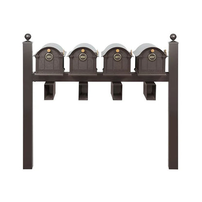 Whitehall Superior Custom Balmoral Mailbox Quad, Bronze/Gold