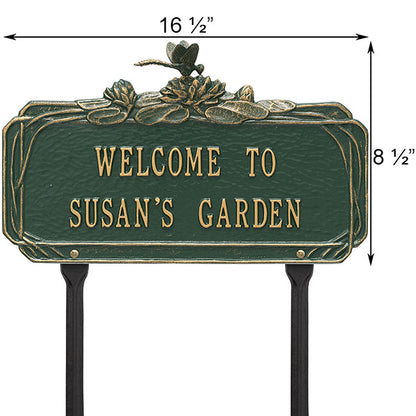 Whitehall Dragonfly Garden Lawn Marker, Standard, 2 Line