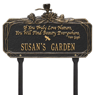 Whitehall Dragonfly Quote Garden Marker, Standard, 1 Line