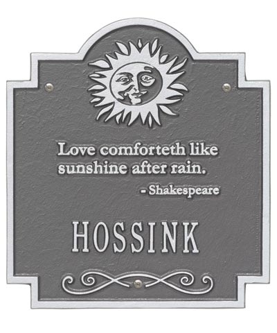 Whitehall Sun Poem Wall Plaque, Standard, 1 Line