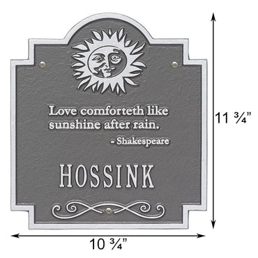 Whitehall Sun Poem Wall Plaque, Standard, 1 Line