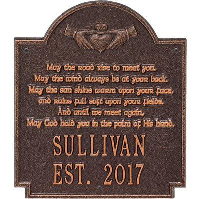 Whitehall Claddagh Poem Wall Plaque, Standard, 2 Line