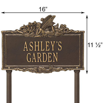 Whitehall Fairy Garden Lawn Marker, Standard, 2 Line