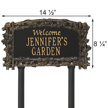 Whitehall Welcome Ivy Trellis Lawn Marker, Standard, 2 Line