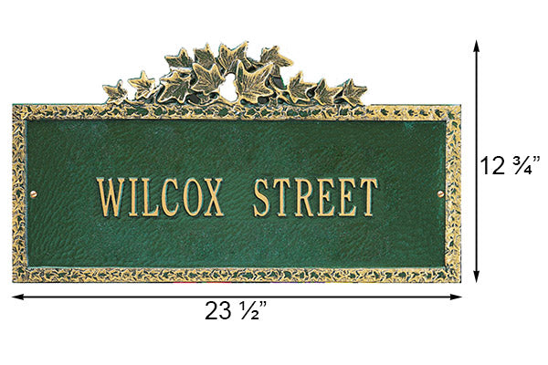 Whitehall Ivy Wall Plaque, Estate, 1 Line