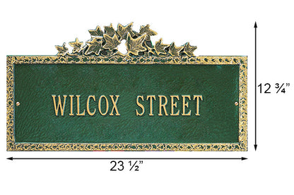 Whitehall Ivy Wall Plaque, Estate, 1 Line