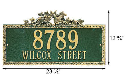 Whitehall Ivy Wall Plaque, Estate, 2 Line