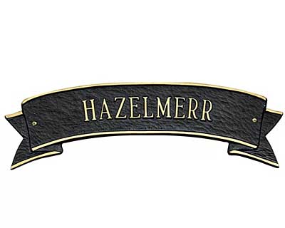 Whitehall Ribbon Wall Plaque, Standard, 1 Line