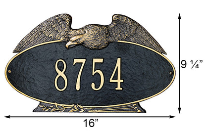 Whitehall Eagle Oval Wall Plaque, Standard, 1 Line