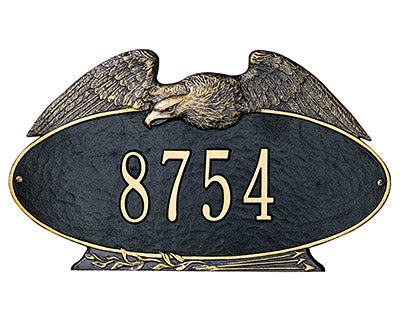 Whitehall Eagle Oval Wall Plaque, Estate, 1 Line