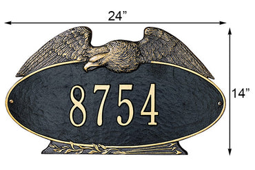 Whitehall Eagle Oval Wall Plaque, Estate, 1 Line