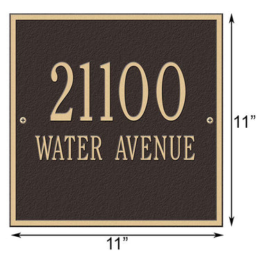 Whitehall Square Wall Plaque, Standard, 2 Line