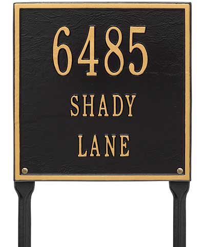 Whitehall Square Lawn Marker, Standard, 3 Line