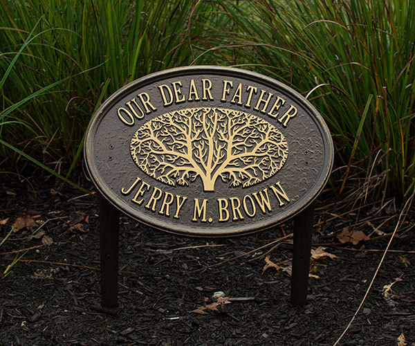 Whitehall Great Oak Memorial Lawn Marker, 2 Line