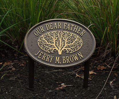 Whitehall Great Oak Memorial Lawn Marker, 2 Line